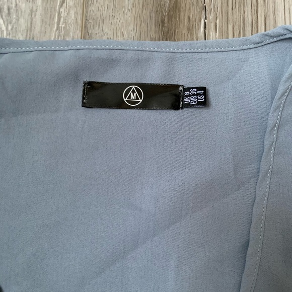 2 for $10‼️ Blue Tie-Up Blouse - Picture 4 of 4